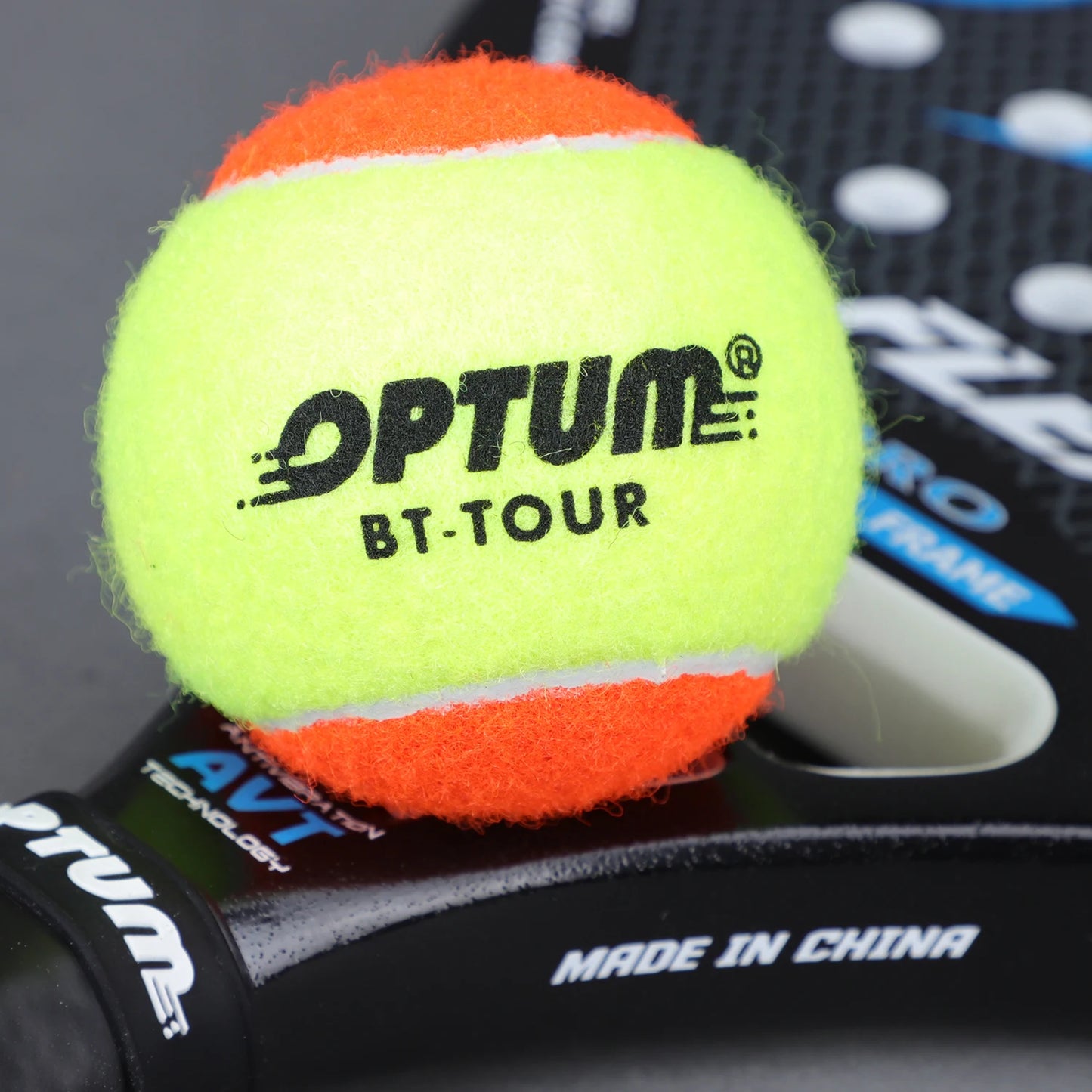 12pcs OPTUM BT-TOUR 50% Pressure Beach Tennis Balls With Mesh Shoulder Bag