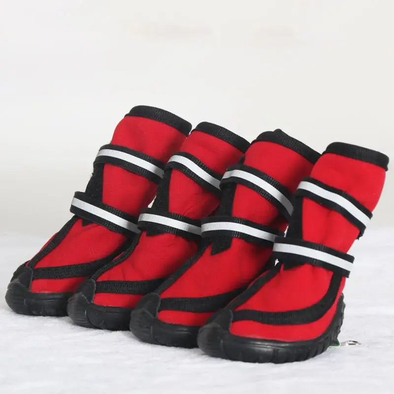 Four season Waterproof XXL Pet Shoes for small to large Dog Oxford Bottom Reflective bandages Pet rain boots large dog shoes