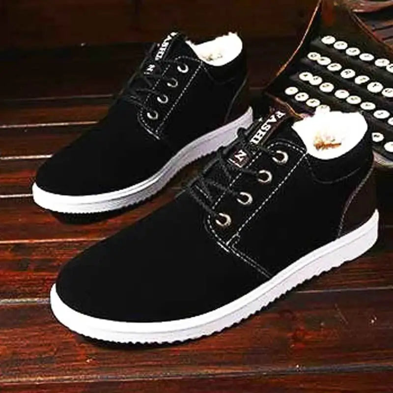 Light Warm Cotton Shoes for Men Winter Shoe Suede Men Sneakers 2022 New Thicken Plush Comfort Lace-up Footwear Zapatos De Hombre