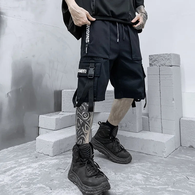 Summer Shorts Men Harajuku Streetwear Casual Man's Cargo Shorts Fashion Techwear Japanese Korea Hip Hop y2k Punk Male Clothing