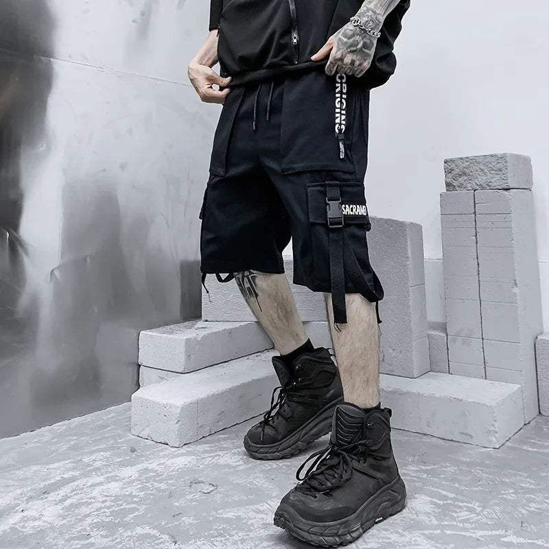 Summer Shorts Men Harajuku Streetwear Casual Man's Cargo Shorts Fashion Techwear Japanese Korea Hip Hop y2k Punk Male Clothing