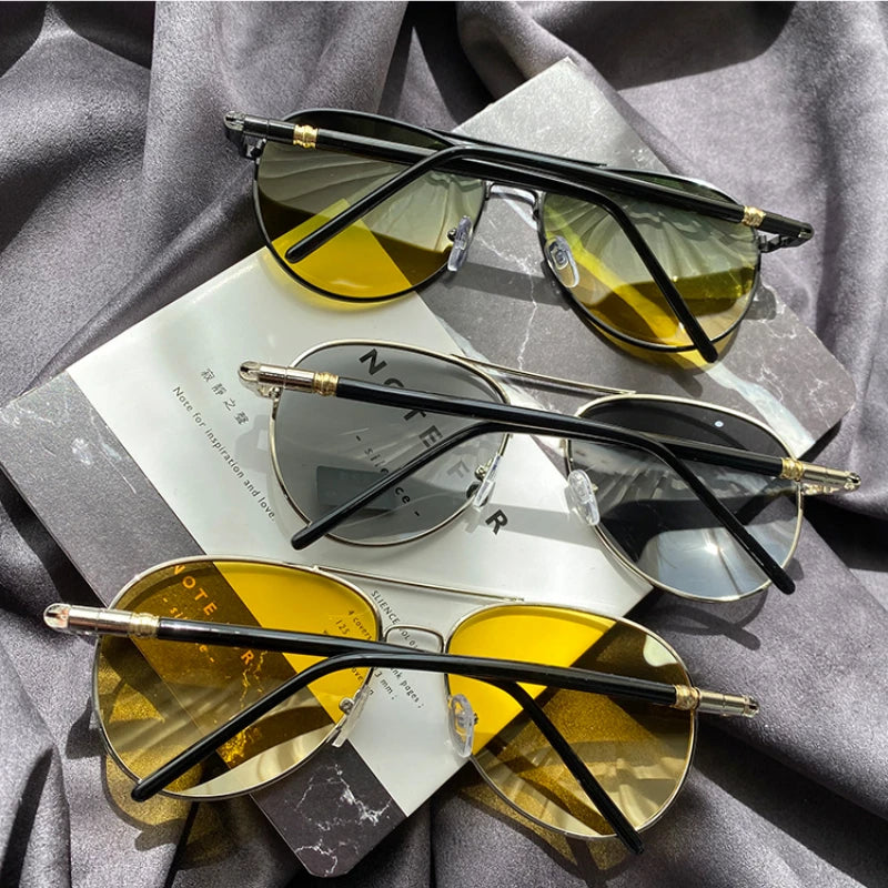 Polarized Sunglasses Men Women Vintage Photochromic Sun Glasses Male Gradient Day and Night Vision Driving Shades Googles UV400