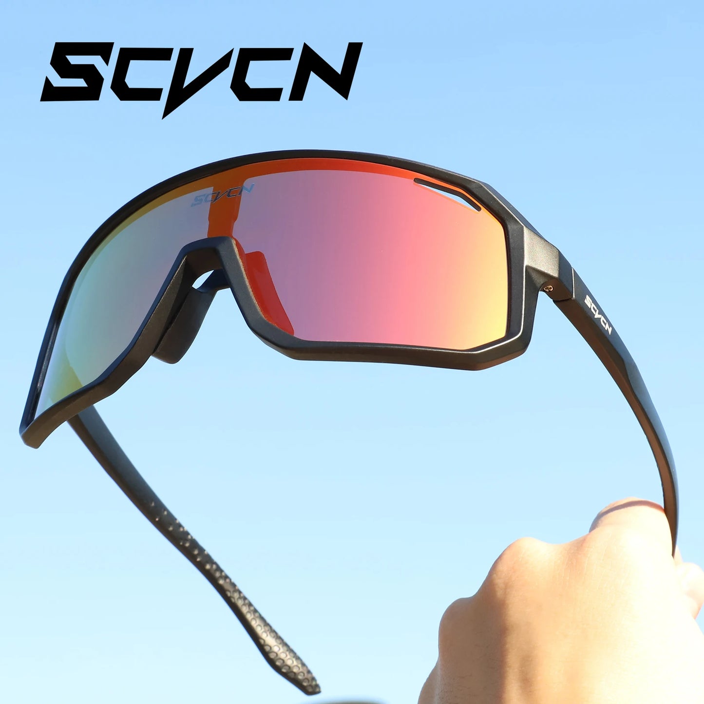 SCVCN Men bicycle Cycling Sunglasses Woman MTB road bike Driving Goggles Outdoor Sports running Glasses UV400 Hiking Eyewear