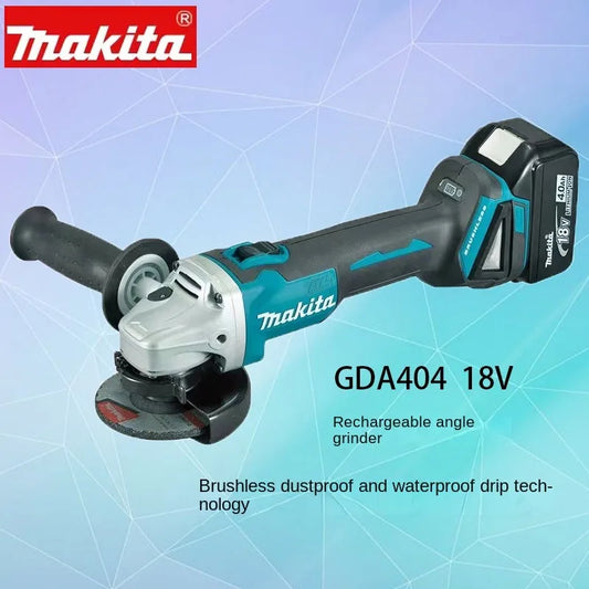 Makita angle grinder GDA404 multifunctional charging cutter 18V lithium battery 6.0AH brushless grinder
