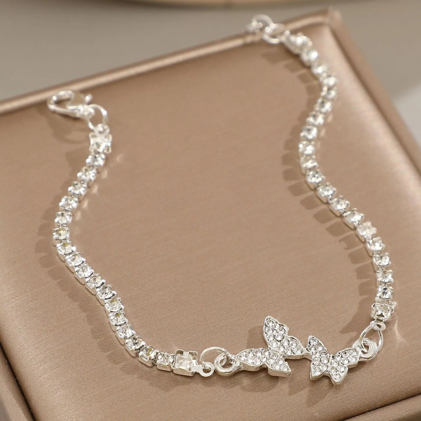 925 Sterling Silver Butterfly Bracelet For Women Fashion Luxury