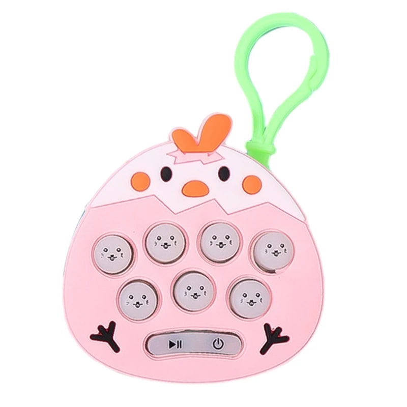 Decompression Push Bubble Game Console Toy Autistic Kids Stress Relief Keychain