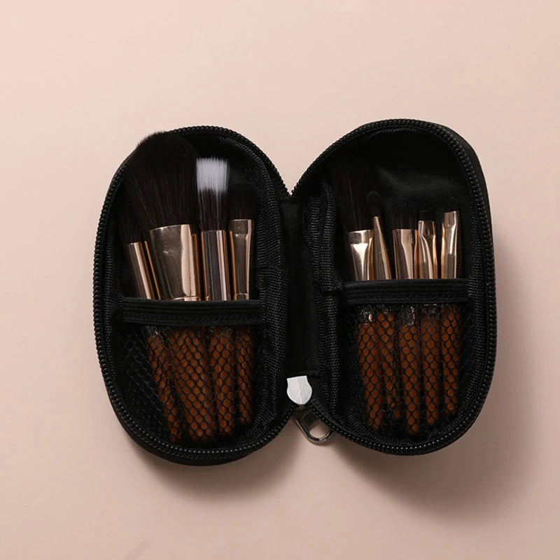 Makeup Brush Set Portable Travel Cosmetic Brushes Kit Eyeshadow Foundation Powder Brushes Beauty Makeup Tools