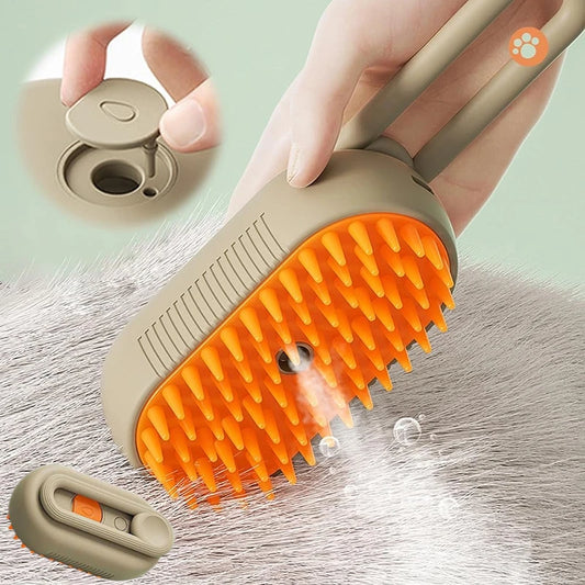 New Steamy Cat Brush 3 in 1 Electric Anti-splashing dog Brush with Steam Spray for Massage Pet Grooming Comb Hair Removal Combs