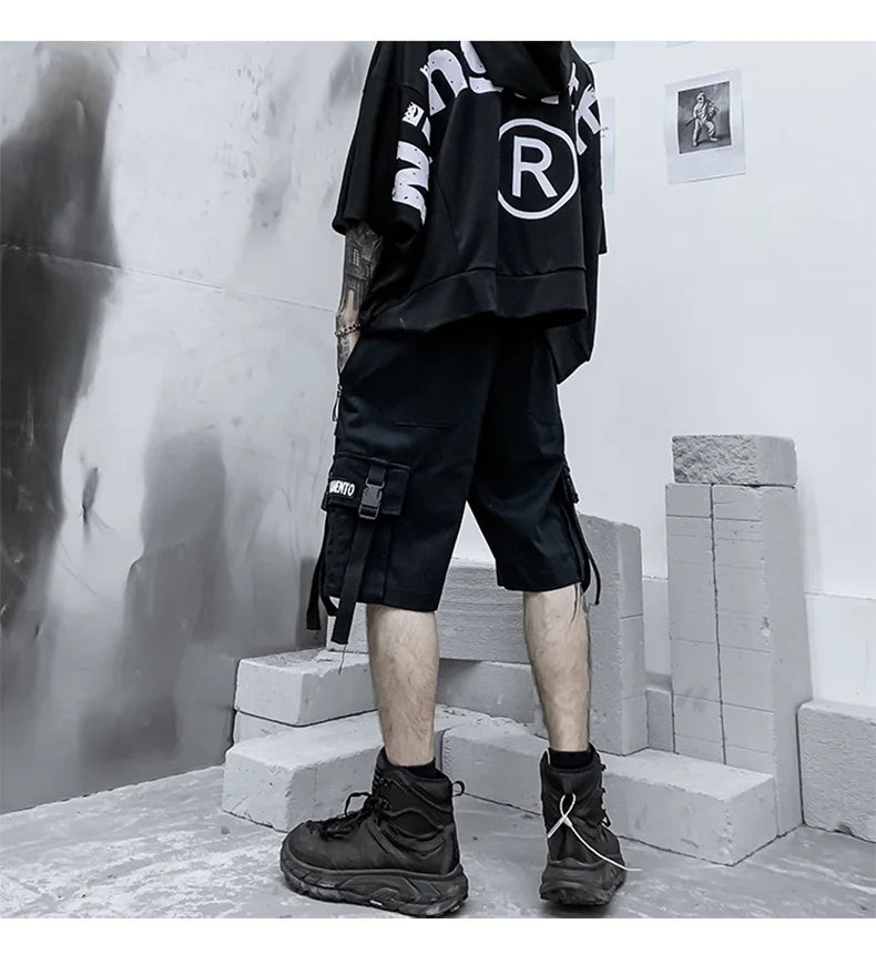 Summer Shorts Men Harajuku Streetwear Casual Man's Cargo Shorts Fashion Techwear Japanese Korea Hip Hop y2k Punk Male Clothing