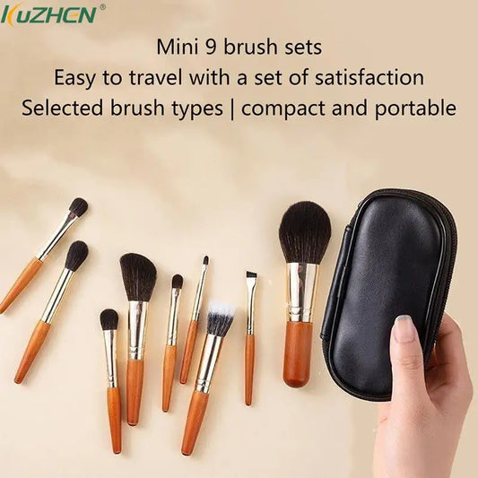 Makeup Brush Set Portable Travel Cosmetic Brushes Kit Eyeshadow Foundation Powder Brushes Beauty Makeup Tools