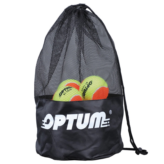 12pcs OPTUM BT-TOUR 50% Pressure Beach Tennis Balls With Mesh Shoulder Bag
