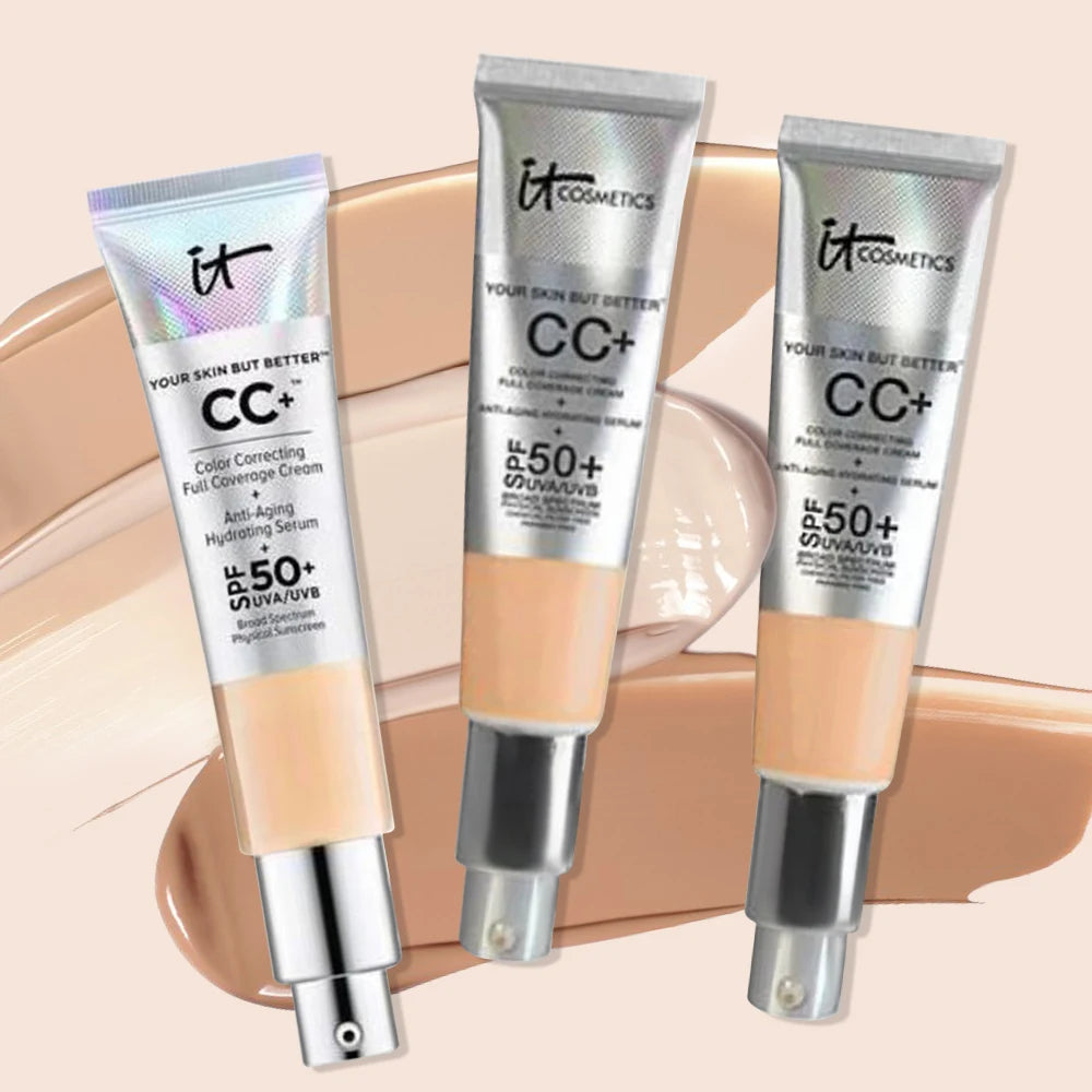 Cosmetic CC Cream 50+ Sunscreen Moisturizing Concealer Smooth Natural Makeup Brightening Skin Color Light Beauty Makeup