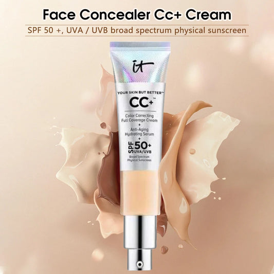Cosmetic CC Cream 50+ Sunscreen Moisturizing Concealer Smooth Natural Makeup Brightening Skin Color Light Beauty Makeup
